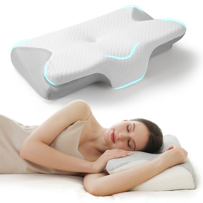 oreiller memoire de forme femme relaxe gris